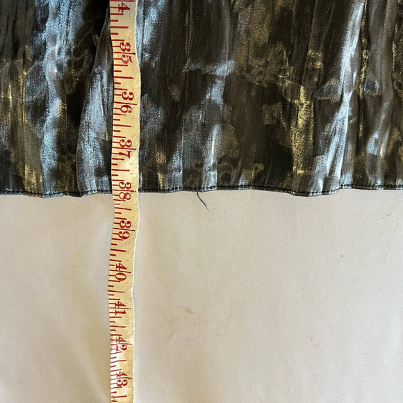 Karin Stevens Silver accordion pleated skirt 14 - Picture 4 of 7